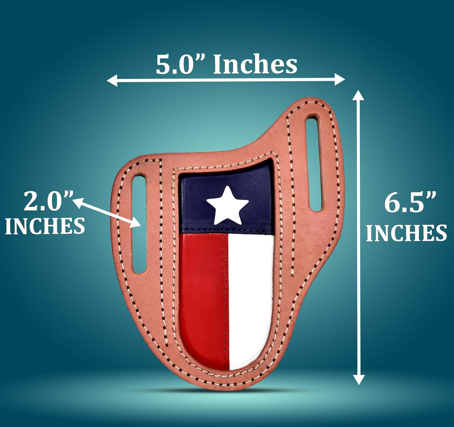 Custom Leather Sheath Slanted Pancake Tooled Leather Sheath/Trapper Knife Sheath/Hunting Knife Sheath 100% Real Laether Cover/Tan Both Side Carry Design (LSB)