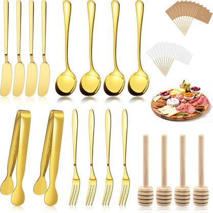 Gold Charcuterie Boards Accessories, 38 Pcs