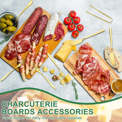 Gold Charcuterie Boards Accessories, 38 Pcs