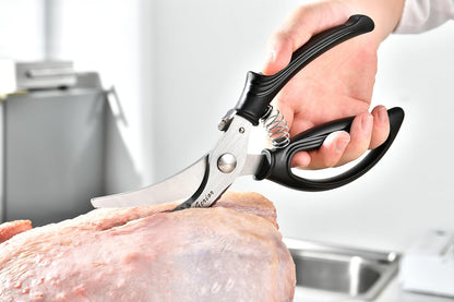 Heavy Duty Poultry Shears - Kitchen Scissors for Cutting Chicken, Poultry, Game, Meat - Chopping Vegetable - Spring Loaded