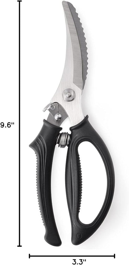 Heavy Duty Poultry Shears - Kitchen Scissors for Cutting Chicken, Poultry, Game, Meat - Chopping Vegetable - Spring Loaded