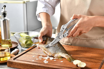 Heavy Duty Poultry Shears - Kitchen Scissors for Cutting Chicken, Poultry, Game, Meat - Chopping Vegetable - Spring Loaded