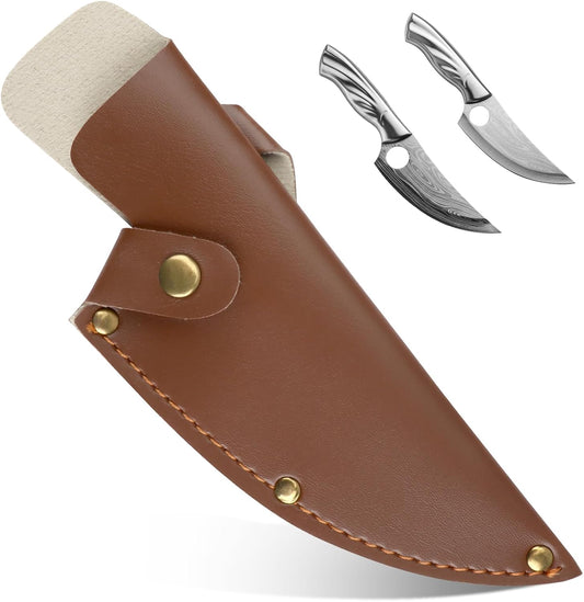 6 Inch PU Leather Knife Sheath, Japanese Knife Cover for Matsato Huusk Knives, Professional Chef Kitchen Knives Protector, Hunting Outdoor Camping Gear for Men Women Suitable for Knives with Blade Lengths of 6in/15.24cm or Less