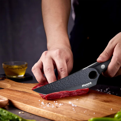 Golden Bird Meat Cleaver Knife, Hand Forged Heavy Duty Bone Chopper | Full Tang High Carbon Steel, Sharp Butcher Knife for Meat Cutting with Wood Handle, Ideal for Kitchen, Camping and BBQ