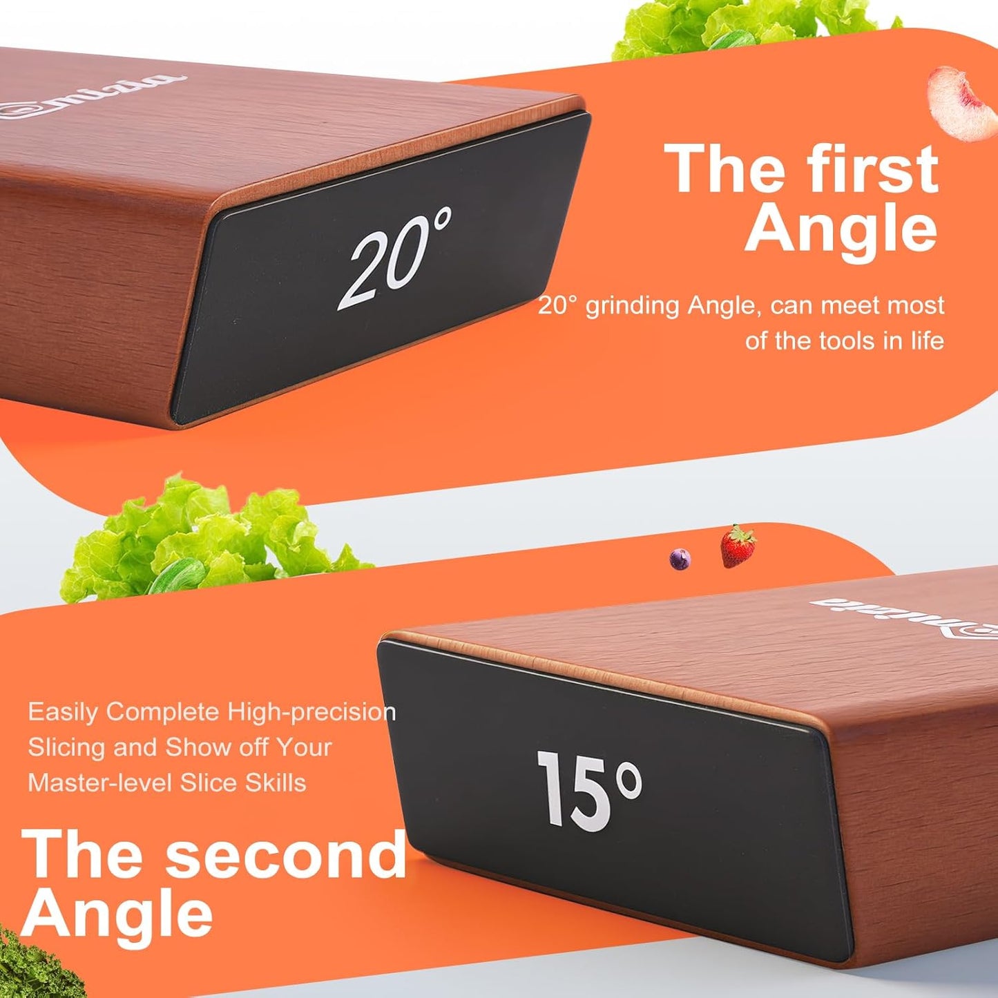 Knife Sharpener Tool - Rolling Knife Sharpener Kit – Diamond & Ceramic Discs, Magnetic 15° & 20° Angle Guide, 2-Stage Manual Knife Sharpening Fast & Safe for Any Hardness Ideal Gift