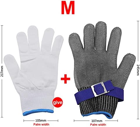 Cut Resistant Metal Mesh Chainmail Glove, High Strength Stainless Steel Glove with Soft and Breathable