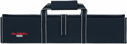 Global 11-Pocket Chef's Knife Case with Handle G-667/11, Lightweight, Durable Denier Nylon, Black