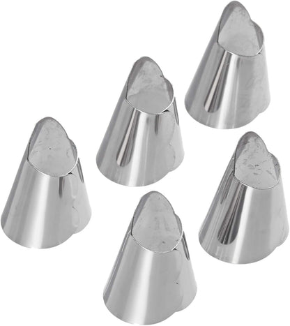 5 Pcs Anti-Cut Hand Guard Finger Protector Stainless Steel Kitchen Slicing Cutter Iron Nail Cover Safe Chop Cut Tool Practical Finger Protector