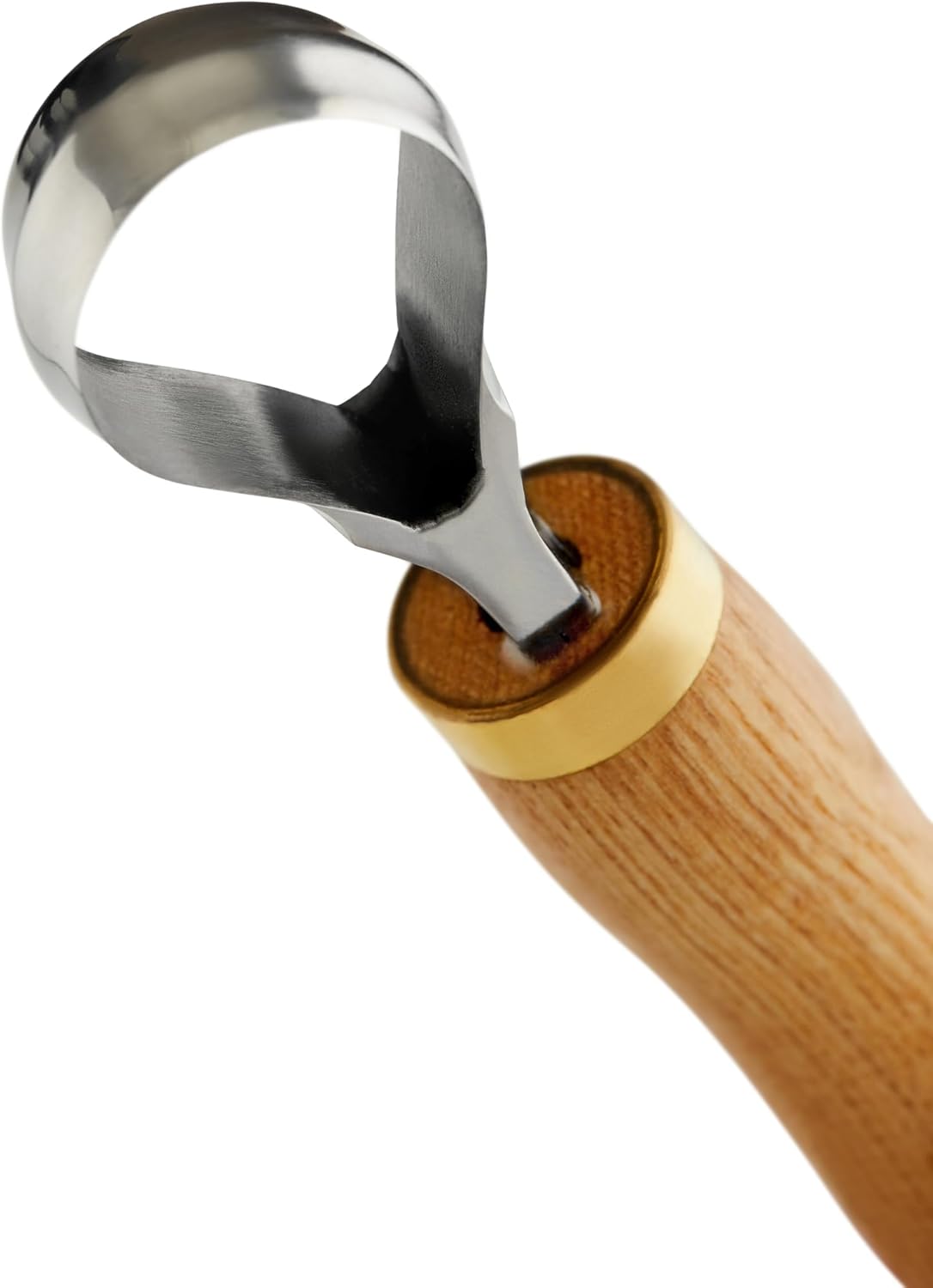 Carving Scorp Knife | Round Carving Tool for Spoons, Bowls, and Cups | Spoon Bowl Carving Tools | for Beginners | Oak Wood Handle with Carbon Steel Blade (1'in full scorp)