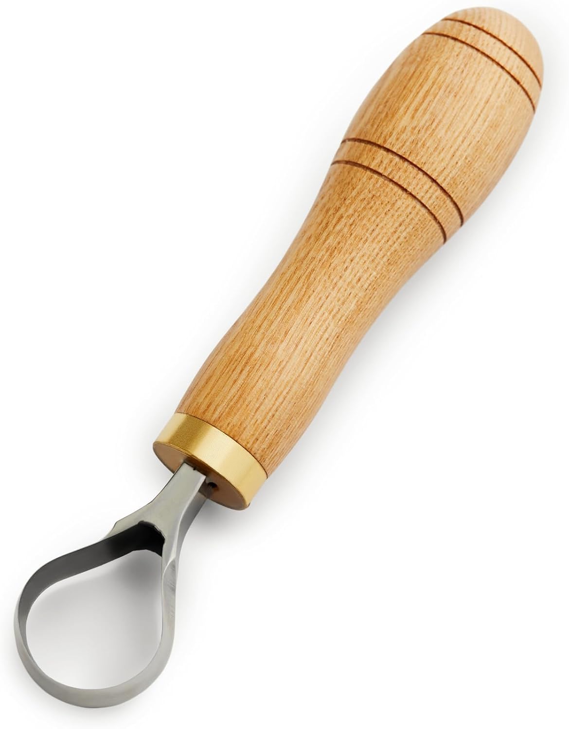Carving Scorp Knife | Round Carving Tool for Spoons, Bowls, and Cups | Spoon Bowl Carving Tools | for Beginners | Oak Wood Handle with Carbon Steel Blade (1'in full scorp)