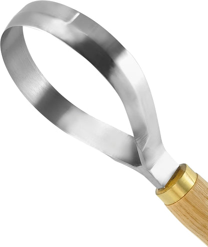 Carving Scorp Knife | Round Carving Tool for Spoons, Bowls, and Cups | Spoon Bowl Carving Tools | for Beginners | Oak Wood Handle with Carbon Steel Blade (1'in full scorp)