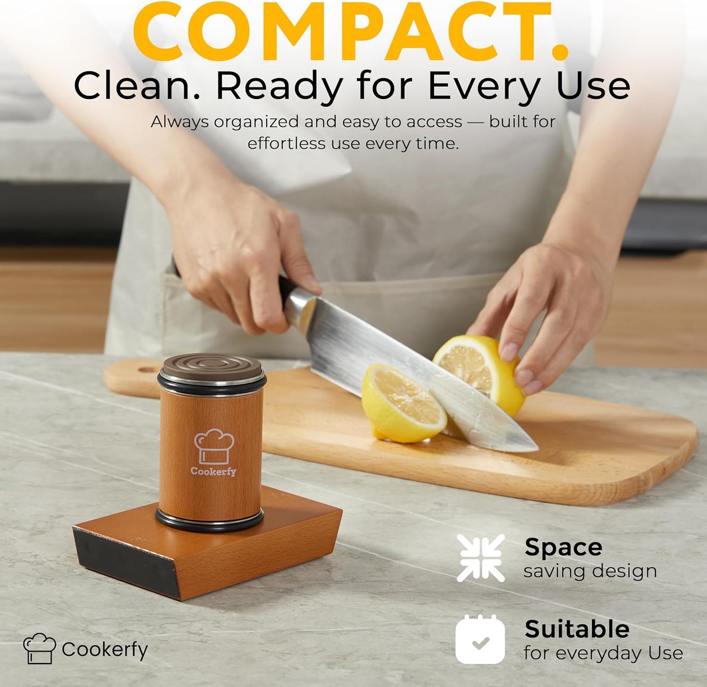 Rolling Knife Sharpener - Kitchen Knife Sharpener with 15 & 20 Angles, Afilador de Cuchillos SS304 Steel, Sharpening Kit with Diamond 400 & Ceramic 3000 Discs and N52 Magnets. Gift Ready