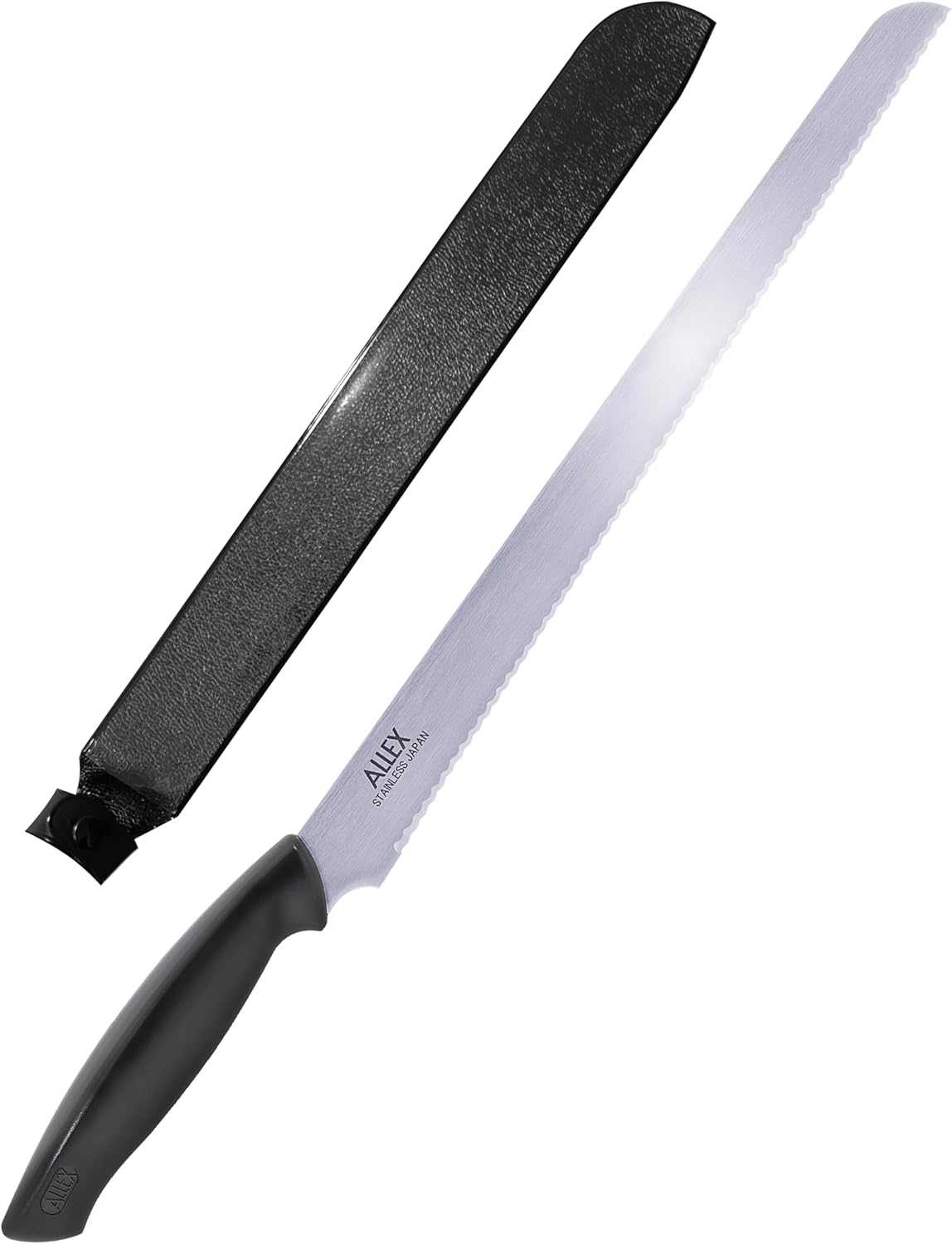 Large Insulation Knife Extra Long Cut 11", Japanese Stainless Steel Serrated Blade, Duct Knife Tool with Sheath for Insulation, Styrofoam, Polyurethane Foam, Made in JAPAN