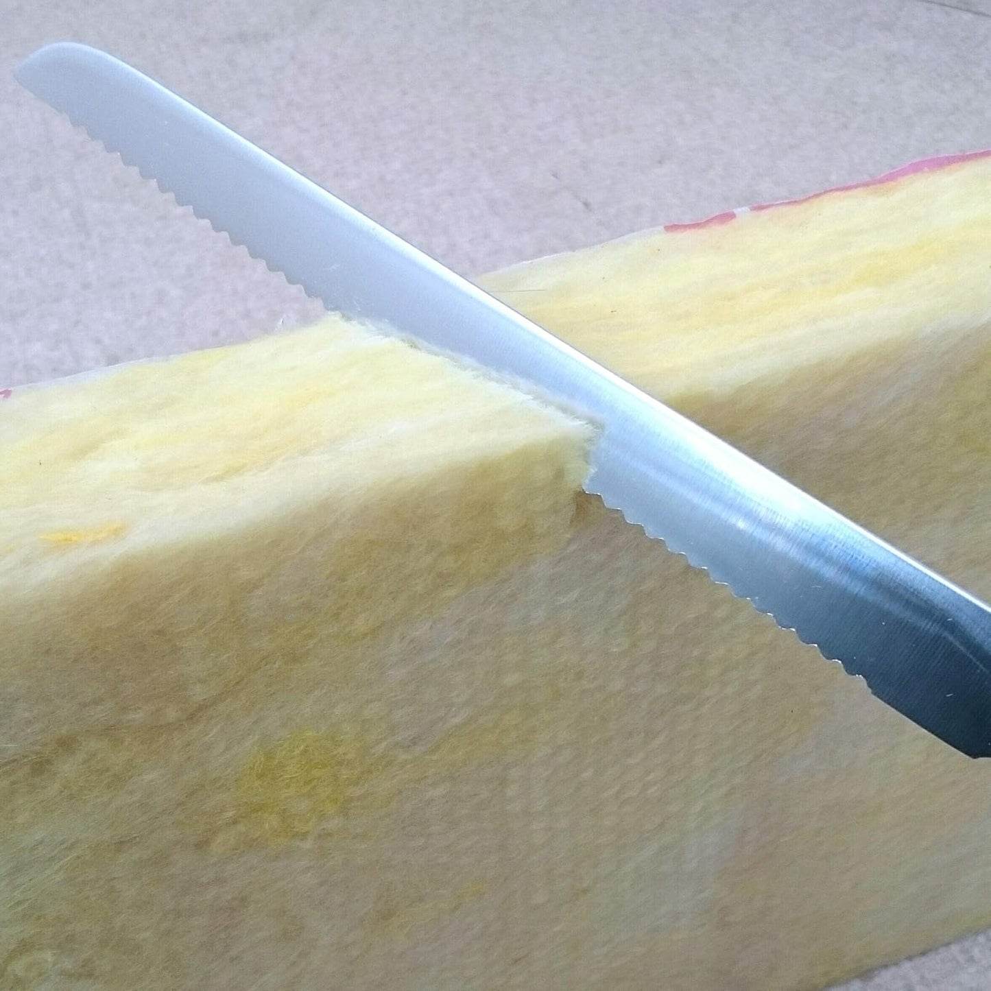 Large Insulation Knife Extra Long Cut 11", Japanese Stainless Steel Serrated Blade, Duct Knife Tool with Sheath for Insulation, Styrofoam, Polyurethane Foam, Made in JAPAN