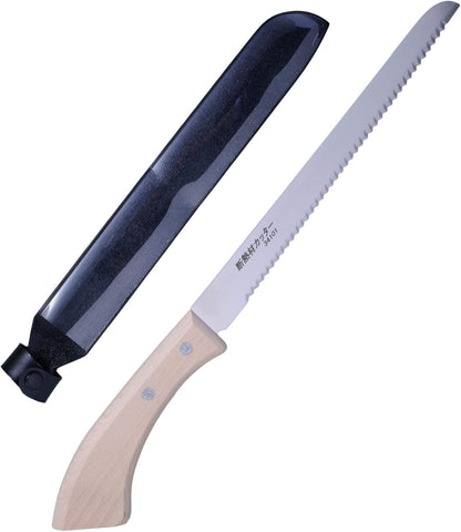 Large Insulation Knife Extra Long Cut 11", Japanese Stainless Steel Serrated Blade, Duct Knife Tool with Sheath for Insulation, Styrofoam, Polyurethane Foam, Made in JAPAN