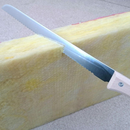 Large Insulation Knife Extra Long Cut 11", Japanese Stainless Steel Serrated Blade, Duct Knife Tool with Sheath for Insulation, Styrofoam, Polyurethane Foam, Made in JAPAN