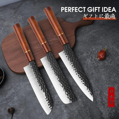 Huusk Kiritsuke Chef Knife - 9 Inch Japanese Kitchen Knife | Professional High Carbon Steel Sharp Sushi Knives with Ergonomic Rosewood Handle for Meat, Gift for Chef