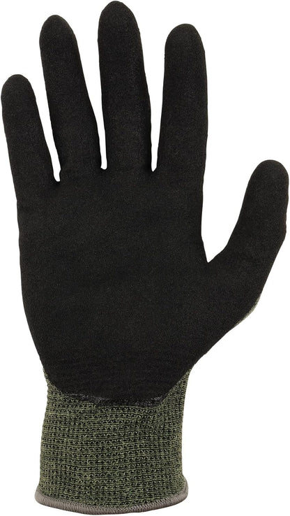 ProFlex 7042 Cut Resistant Work Gloves, ANSI A4, Contact Heat Resistant, Sandy Nitrile Coated Palms, 18g Aramid