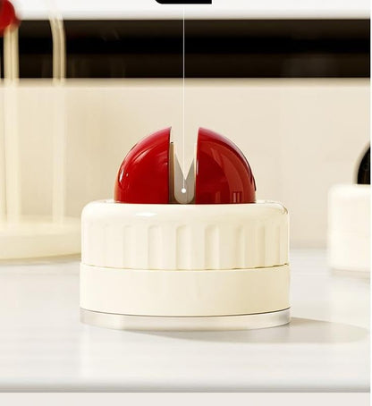 Knife Sharpener | Portable Rapid Knife Sharpener & (with Suction Base) | for Knives, Scissors, Cleavers & Outdoor Tools | Sharpener (Non-Slip) (Red)