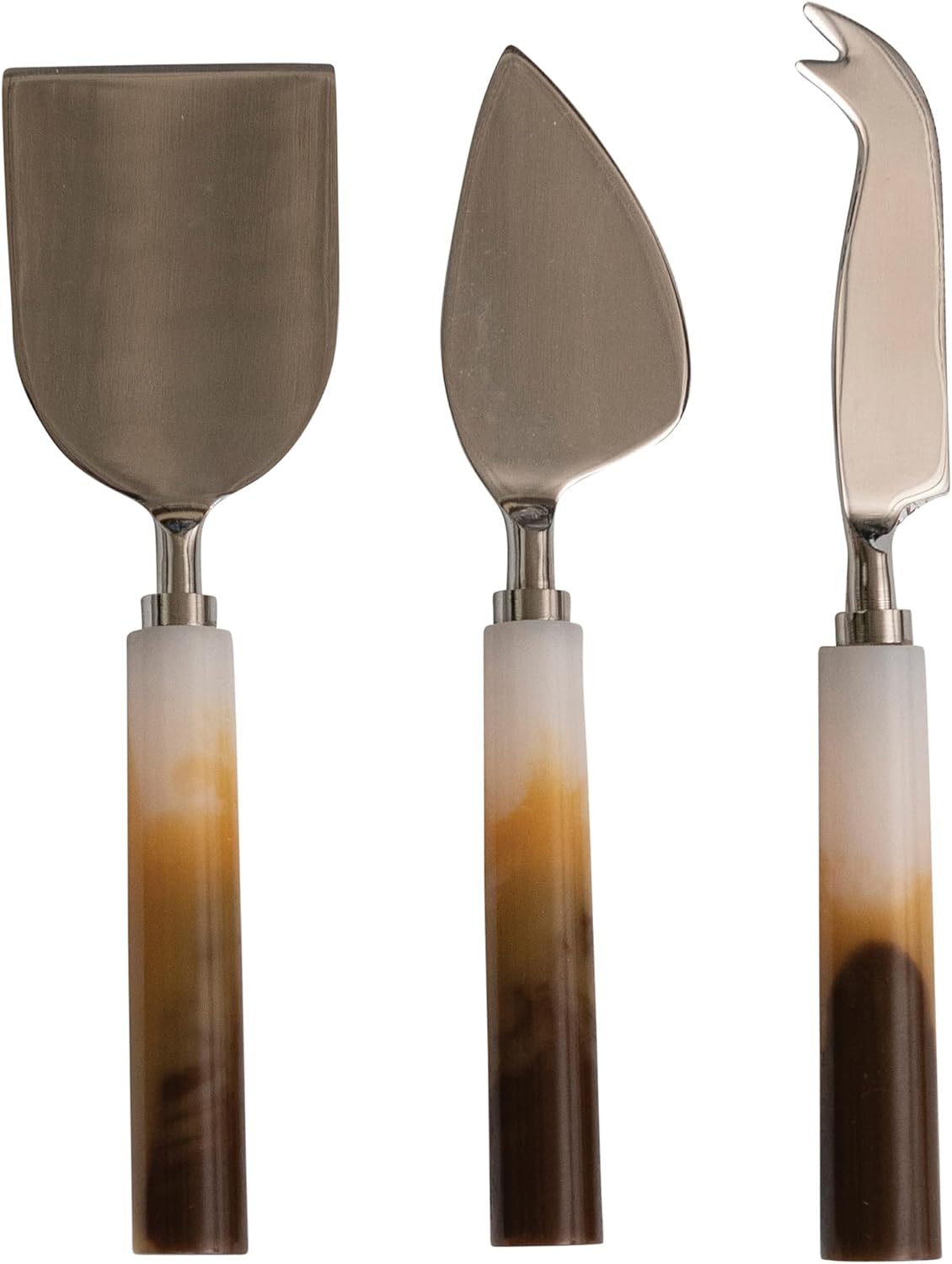 Stainless Steel and Resin Cheese Knives, Multicolor