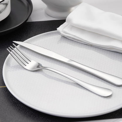 12-Piece Gold Steak Knives Set, Stainless Steel | Serrated, Dishwasher Safe, Dinner Knives