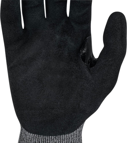 Unisex Touchscreen Cut Level A9 Sandy Foam Nitrile Coated Cut Resistant Work Glove - Gray Shell/Black Palm, Standard Size M