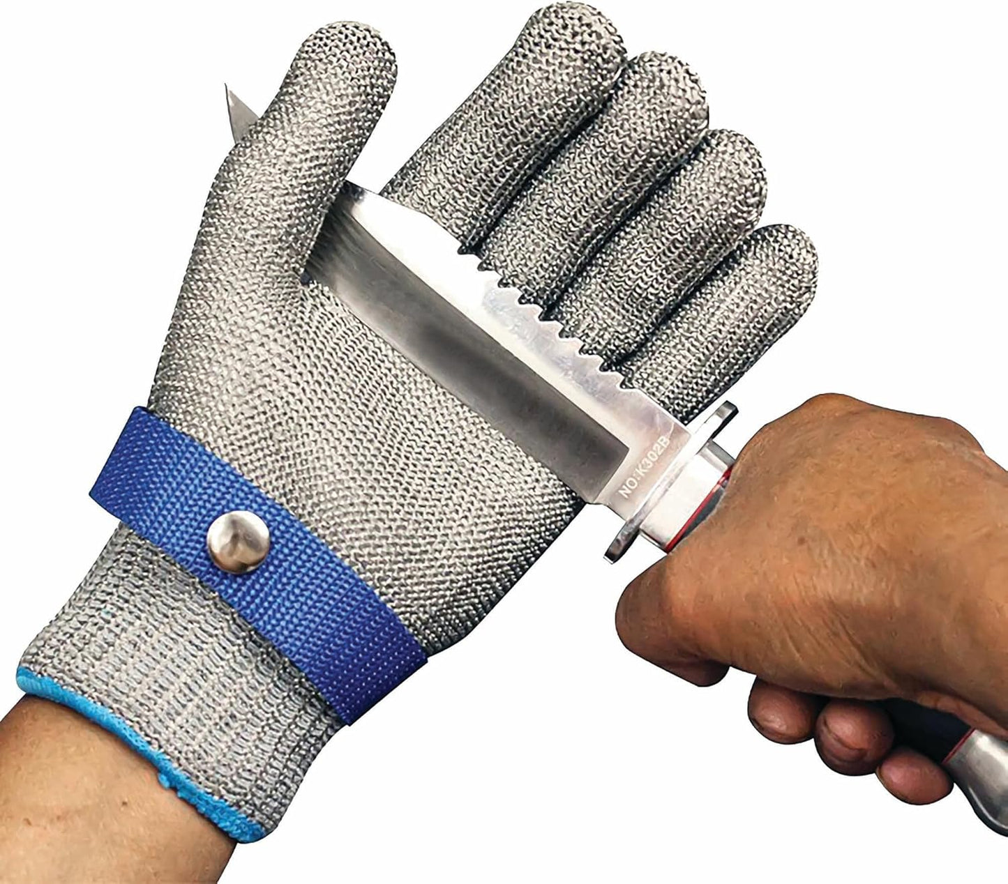 Cutlery-Pro Mesh Level-9 Safety Cut-Resistant Kitchen Glove, Approved, Stainless Steel, XL, 1-Glove, Fits Most Large Adult Hands