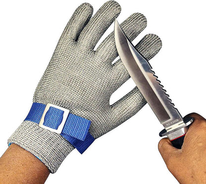 Cutlery-Pro Mesh Level-9 Safety Cut-Resistant Kitchen Glove, Approved, Stainless Steel, XL, 1-Glove, Fits Most Large Adult Hands