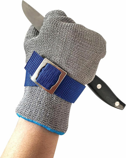 Cutlery-Pro Mesh Level-9 Safety Cut-Resistant Kitchen Glove, Approved, Stainless Steel, XL, 1-Glove, Fits Most Large Adult Hands