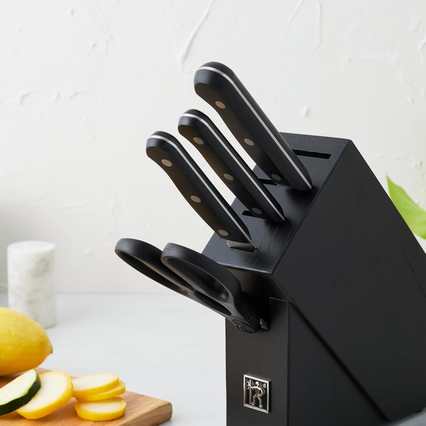 Solution 10-Pc Knife Set, Razor-Sharp, German Engineered, Brown | Informed by 100+ Years of Mastery. Dishwasher Safe, Durable Blade, Single Piece Precision Stamped Blade Construction.