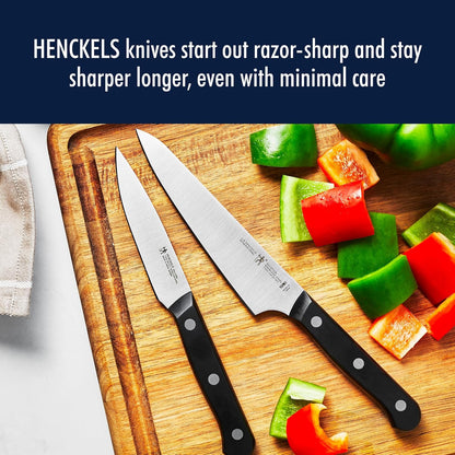 Solution 10-Pc Knife Set, Razor-Sharp, German Engineered, Brown | Informed by 100+ Years of Mastery. Dishwasher Safe, Durable Blade, Single Piece Precision Stamped Blade Construction.