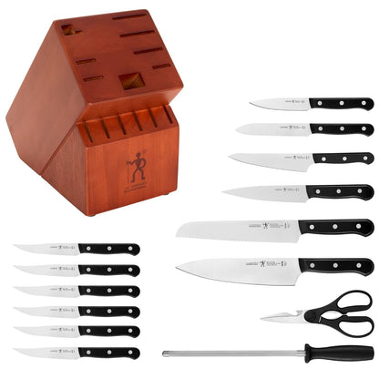 Solution 10-Pc Knife Set, Razor-Sharp, German Engineered, Brown | Informed by 100+ Years of Mastery. Dishwasher Safe, Durable Blade, Single Piece Precision Stamped Blade Construction.