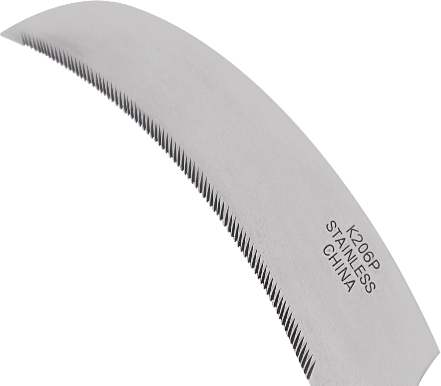K206P Stainless Steel Sickle, A+ Grade, Plastic Handle, 4.3-Inch Blade , Orange