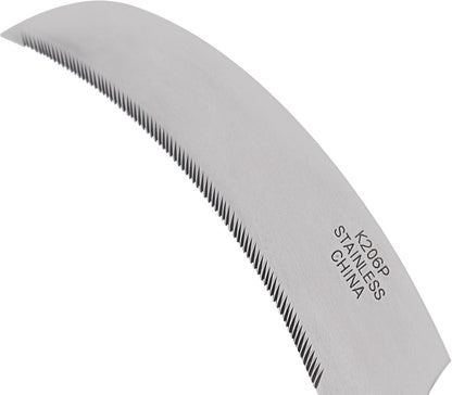 K206P Stainless Steel Sickle, A+ Grade, Plastic Handle, 4.3-Inch Blade , Orange