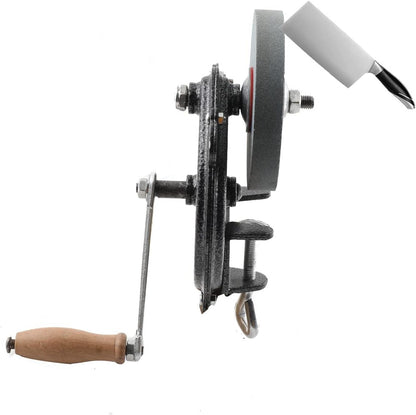 Hand-cranking Knife Sharpener for Hunting, Heavy Duty Knife Sharpener System Bearing Type 6 Inches DIY Polishing Machine Tool Grinder Marble Polishing Wheel