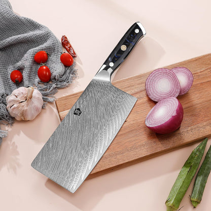 Damascus Boning Knife, 7 inch Super Sharp Fillet Knife, Japanese Damascus Steel, Full Tang Resin Handle, Includes Gift Box