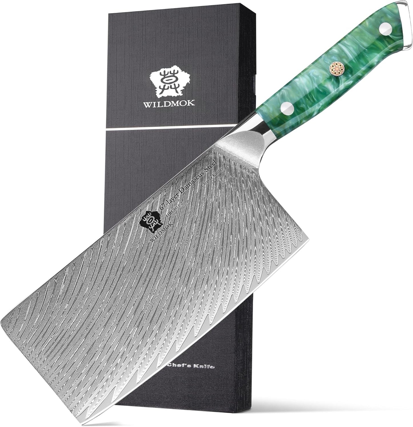 Damascus Boning Knife, 7 inch Super Sharp Fillet Knife, Japanese Damascus Steel, Full Tang Resin Handle, Includes Gift Box