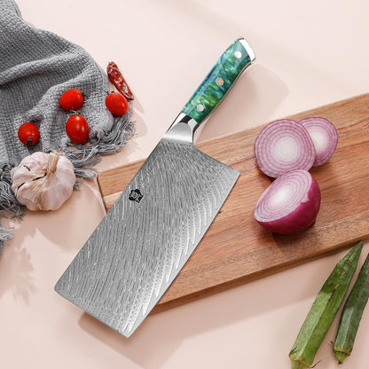 Damascus Boning Knife, 7 inch Super Sharp Fillet Knife, Japanese Damascus Steel, Full Tang Resin Handle, Includes Gift Box