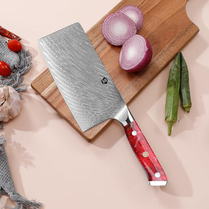 Damascus Boning Knife, 7 inch Super Sharp Fillet Knife, Japanese Damascus Steel, Full Tang Resin Handle, Includes Gift Box