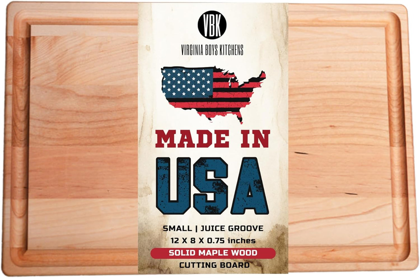Made in USA Black Walnut Wood Cutting Board - Butcher Block Wooden Carving Board with Juice Well made from Sustainable Hardwood (17x11)