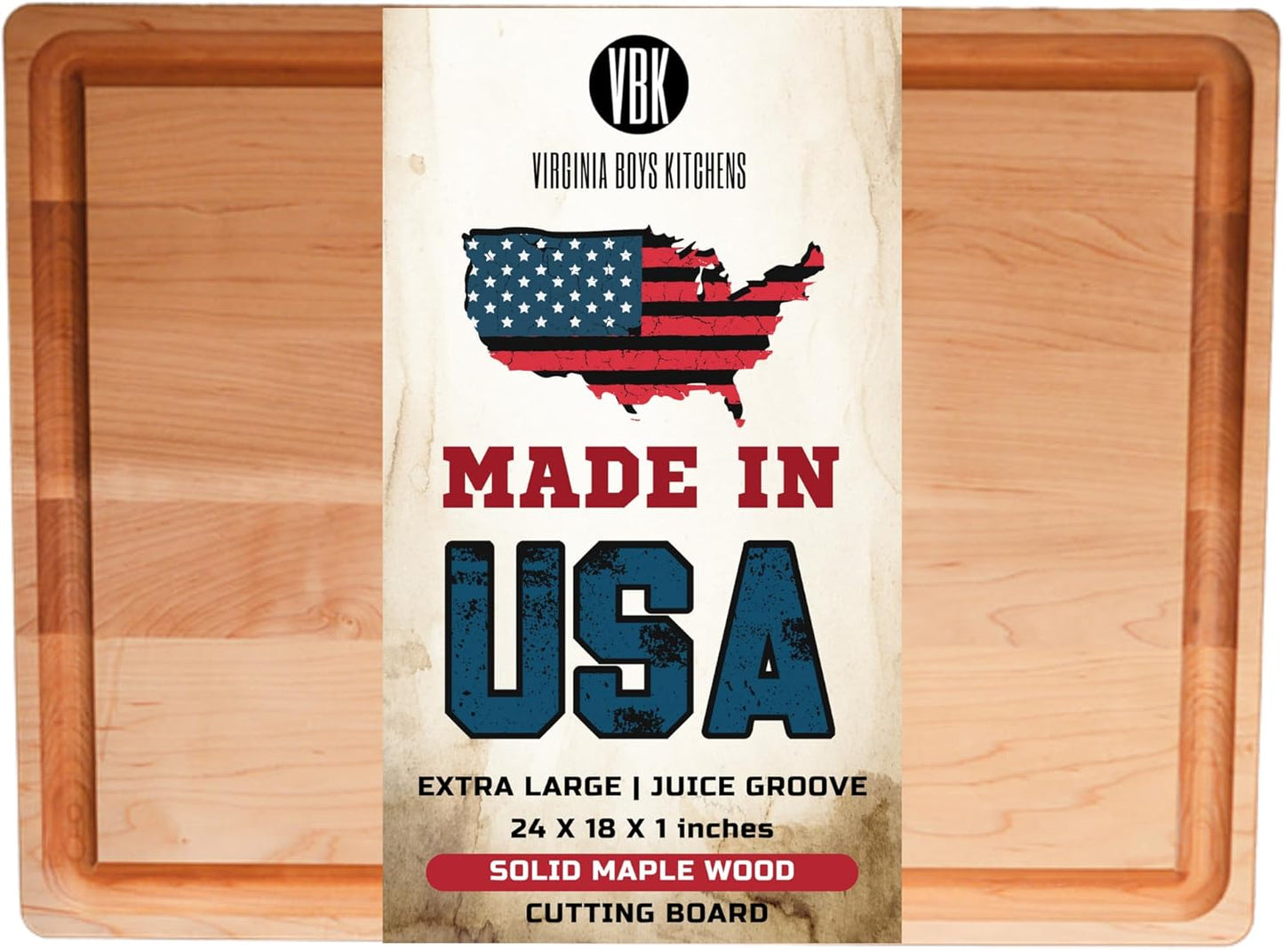 Made in USA Black Walnut Wood Cutting Board - Butcher Block Wooden Carving Board with Juice Well made from Sustainable Hardwood (17x11)