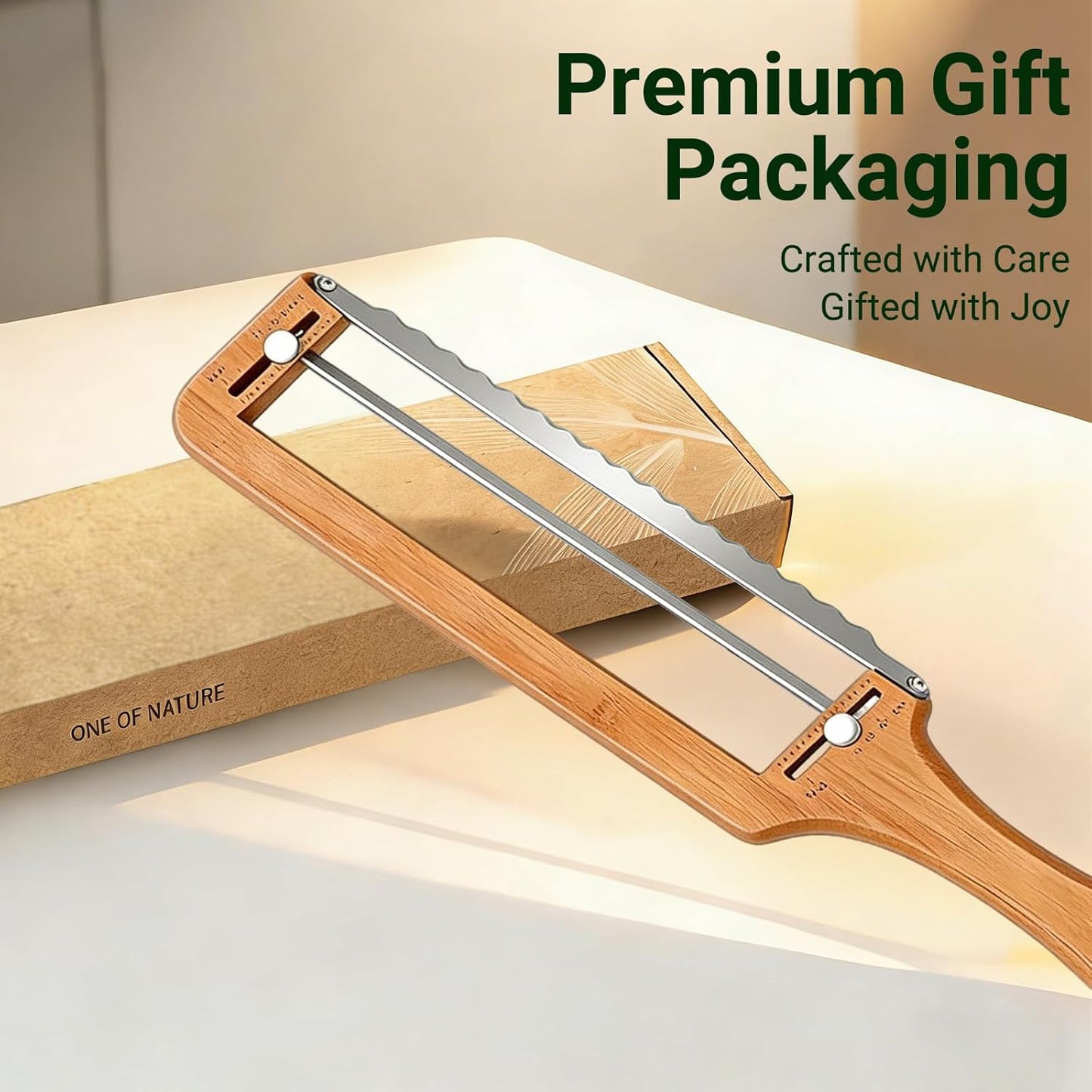 Adjustable Bread Slicer, Bread Knife for Homemade Bread, Manual Slicer Cutter Sharp Serrated Stainless Steel Blade Sourdough Tools for Baguettes, Bagels & Loaves, Ideal Gift for Bakers