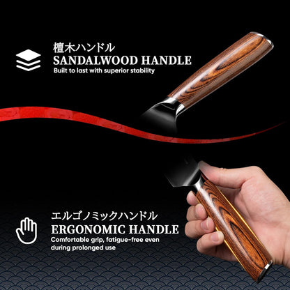 10 Inch Sashimi Knife, Steel VG10 Damascus Steel Hardness of 62 HRC Sushi Knives,Chef's Knife Knives with Sandalwood Handle for Fish Filleting yanagiknife