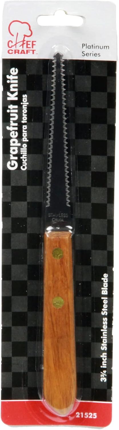Select Stainless Steel Grapefruit Knife, 3.75 inch Blade 7.5 inches in Length, Wood Handled