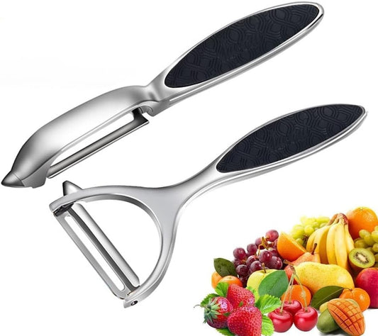 Vegetable Peeler, Stainless Steel Multi-function Potato Fruit Peeler Set, Y & I Shape Swivel Blades Kitchen Household Peeling Tools