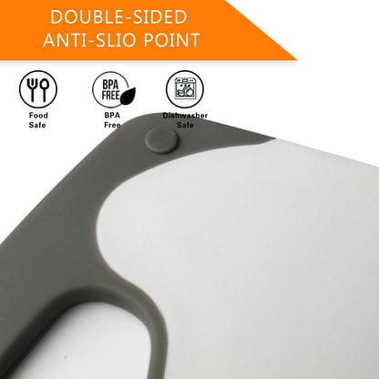 Large-Small Marble Cutting Boards Set of 3, Non Slip, Dishwasher Safe (Black)