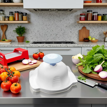 Blue Food Safety Holder for Mandolin Slicer or Grater,Finger Anti-Cut Protectors for Vegetable Grater, Food Slicer Cutter Finger Guard for Mandoline Cutting for Kitchen and Dining