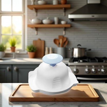 Blue Food Safety Holder for Mandolin Slicer or Grater,Finger Anti-Cut Protectors for Vegetable Grater, Food Slicer Cutter Finger Guard for Mandoline Cutting for Kitchen and Dining