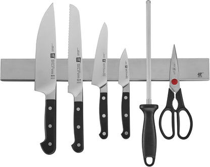 Pro 7-pc Knife Set w 17.5" Stainless Magnetic Knife Bar