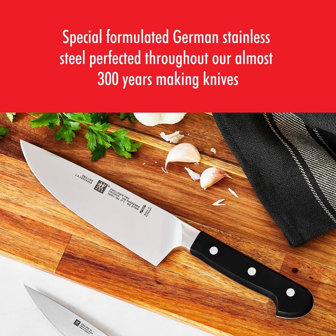 Pro 7-pc Knife Set w 17.5" Stainless Magnetic Knife Bar